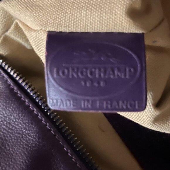 Longchamp Stamped Logo Leather Tote Bag - Picture 4 of 9